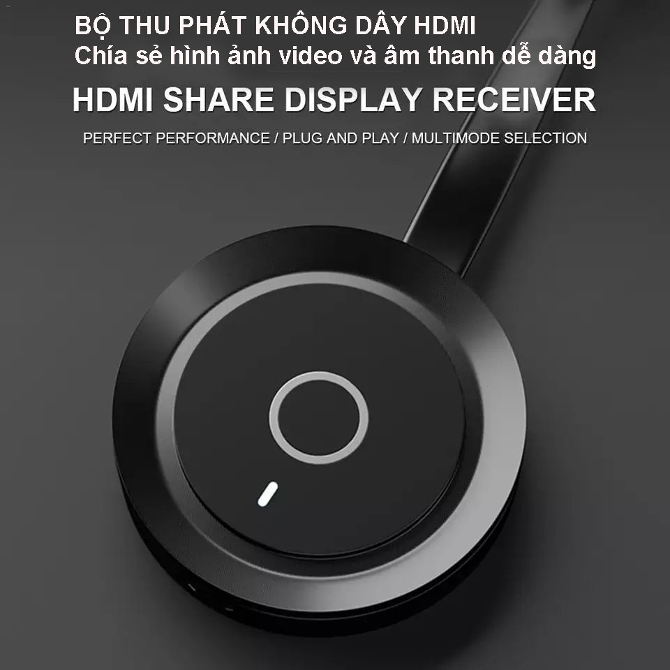 Thiết bị thu phát không dây HDMI Chromecast và streaming  2.4GHz DG17 ( đi kèm pin sạc USB )