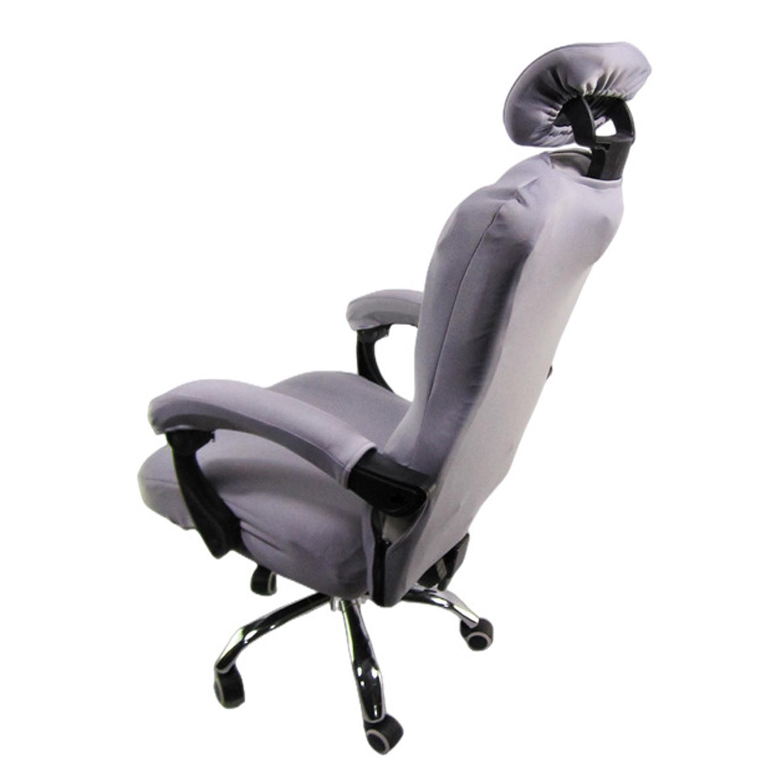 Office Armchair Cover Slipcover Soft Washable Polyester for Computer Chair Gray