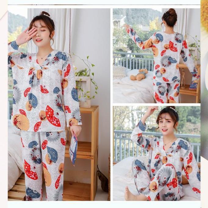 Đồ bộ tiểu thư dài đáng yêu - Bộ đồ mặc nhà cotton nhiều mẫu xinh xắn B51