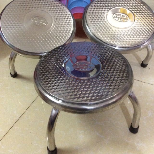 GHẾ INOX TRÒN CHÂN NGẮN - NGỒI XỔM - Hàng chính hãng