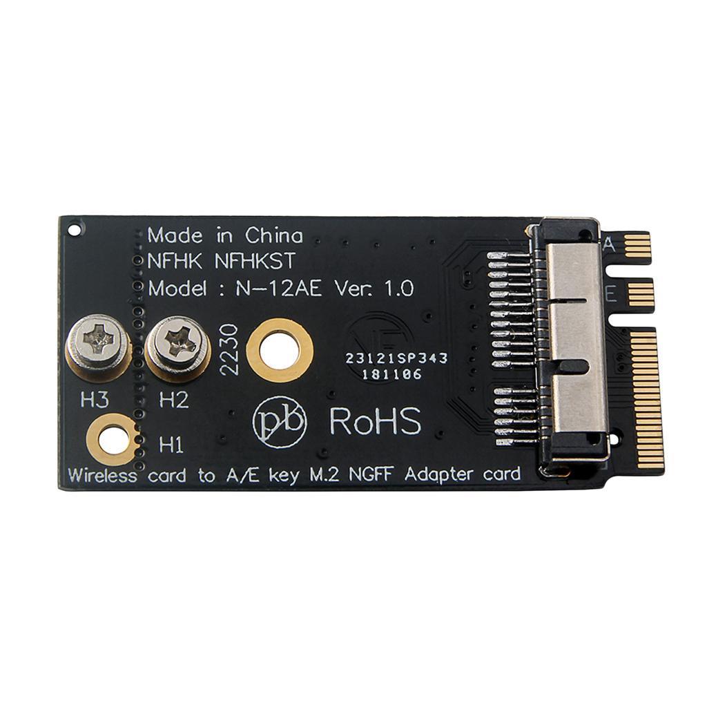 BCM94360CS2/BCM943224PCIEBT2 Card To NGFF Key A/E 2230 Adapter Card