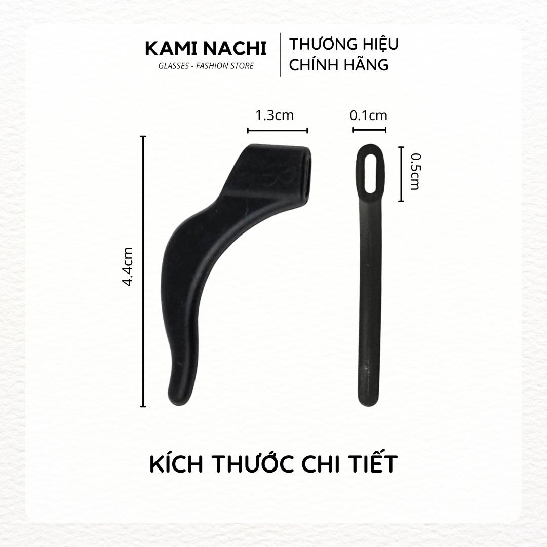 Miếng đệm làm êm tai cho kính bằng silicon siêu bền hình móc câu chống trượt KAMI NACHI