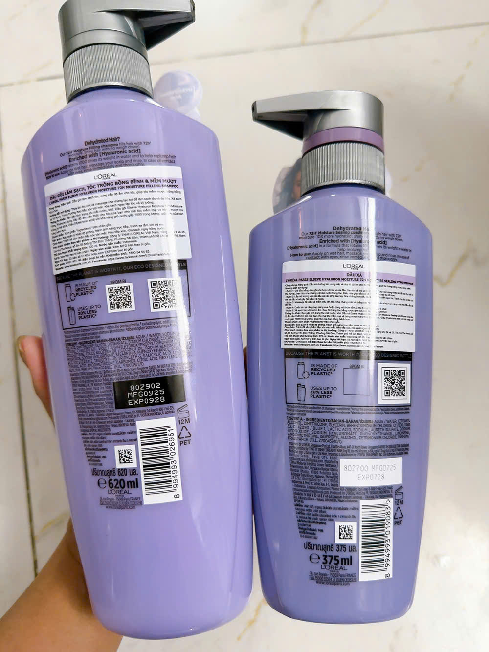 Bộ Gội Xả L'Oreal Tóc Phồng Bồng Bềnh Cho Da Đầu Khô