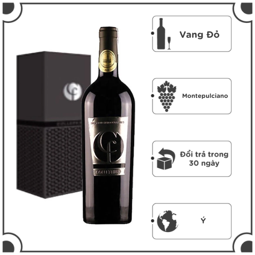 Hộp 1 chai cao cấp Rượu Vang CF Collefrisio Montepulciano D'abruzzo 14.5%