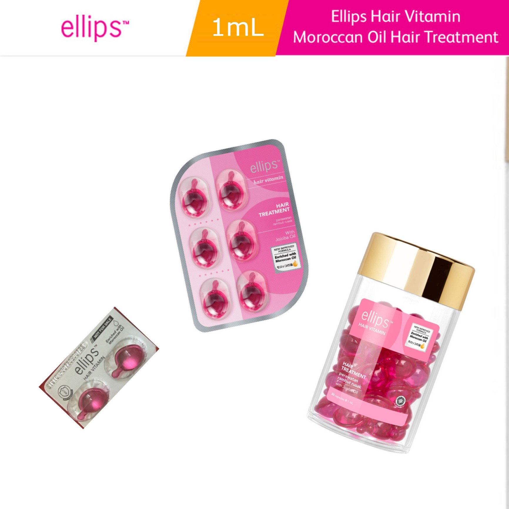 Viên Serum Dưỡng Tóc Ellips Hair Vitamin Giúp Phục Hồi Tóc, Nuôi Dưỡng Tóc Óng Mượt - Hair Repair