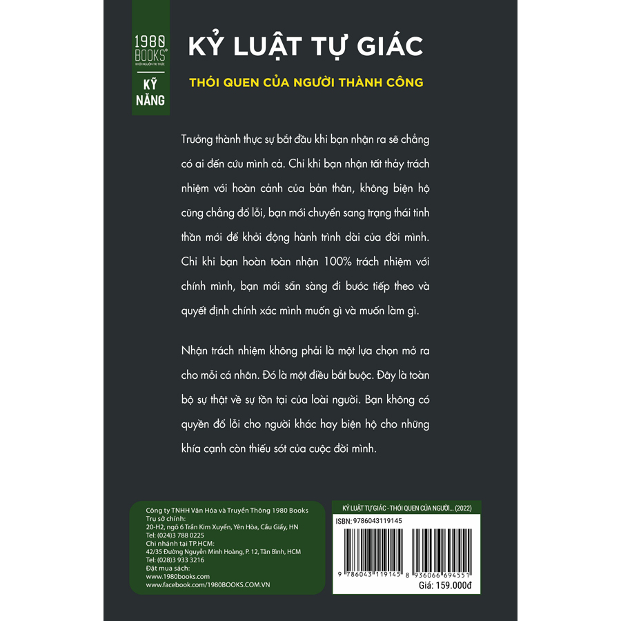 Kỷ Luật Tự Giác - Thói Quen Của Người Thành Công (Tái Bản)