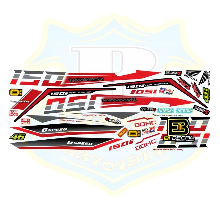 Tem rời xe winner 150 trắng đỏ