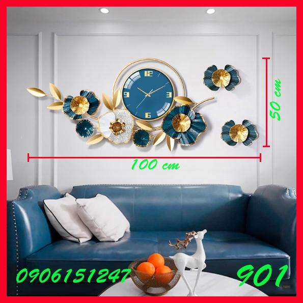 Đồng hồ treo tường trang trí decor 901 kích thước 100 x 50 cm