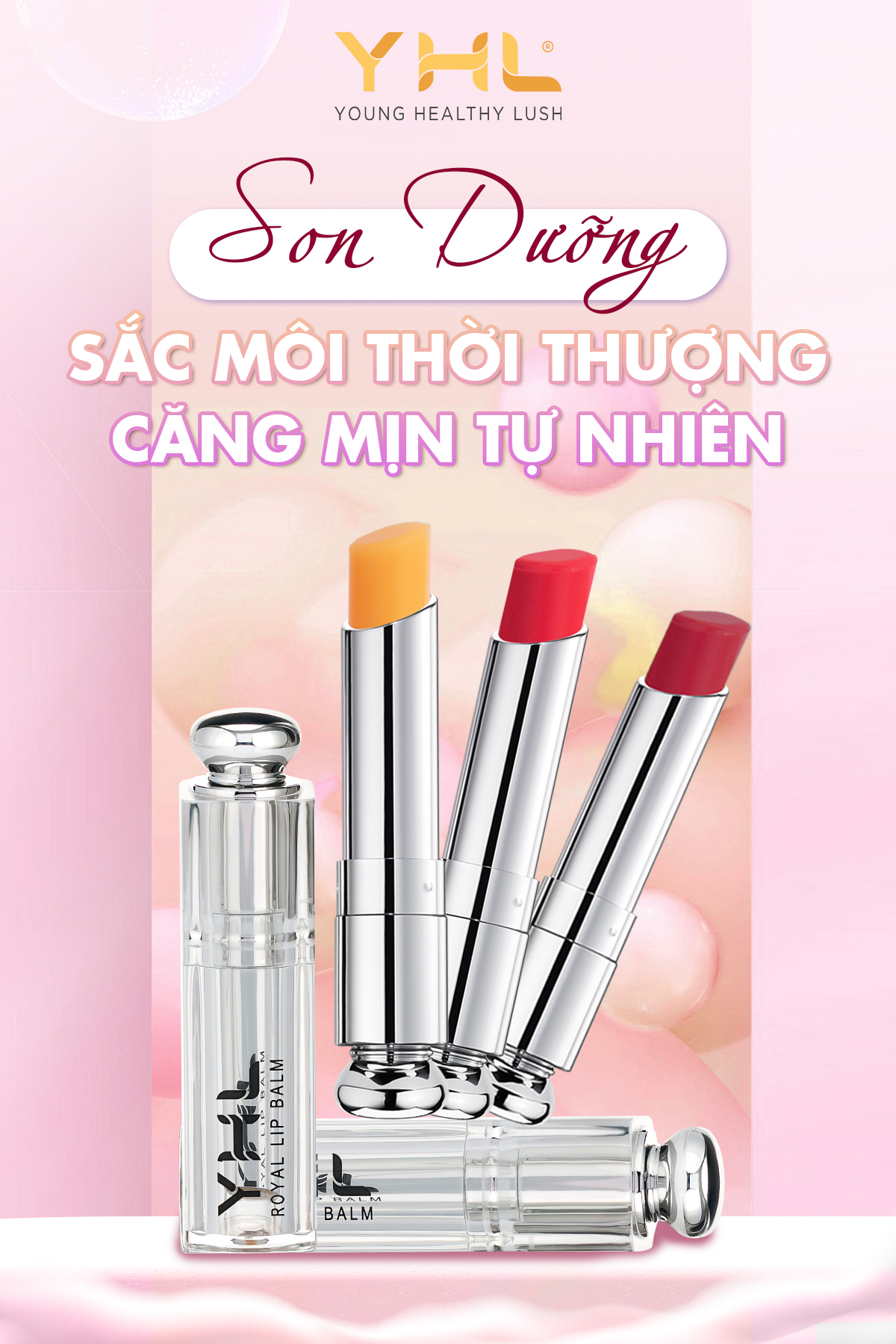 Son Dưỡng Môi Royal Yhl - 01 Màu Hồng Tự Nhiên