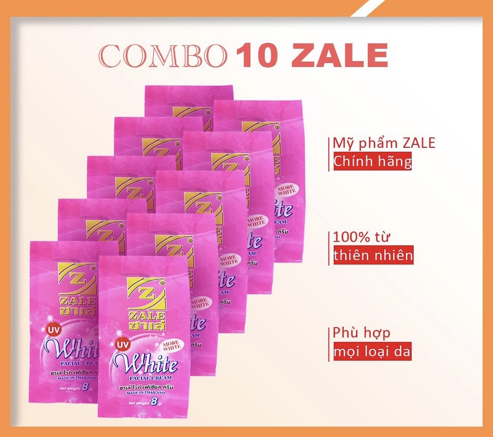 ZALE - KEM DƯỠNG TRẮNG DA ZALE HỒNG 8G - NHẬP KHẨU - Hộp 24 hủ