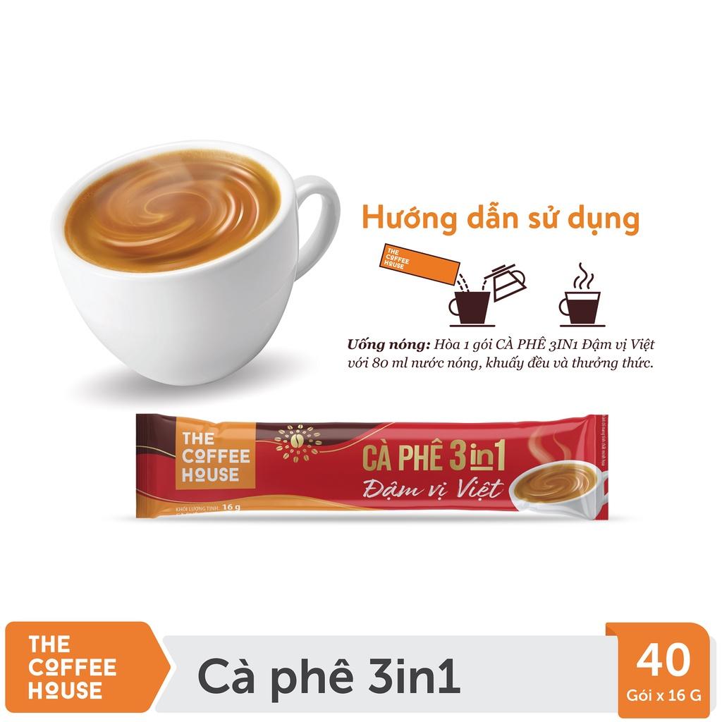 Cà phê 3IN1 Đậm vị Việt The Coffee House (40 gói x 16 g)