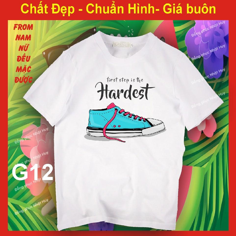 Áo thun in giày đẹp G11, chất đẹp, bao đổi trả, giầy dây, đôi giày đẹp