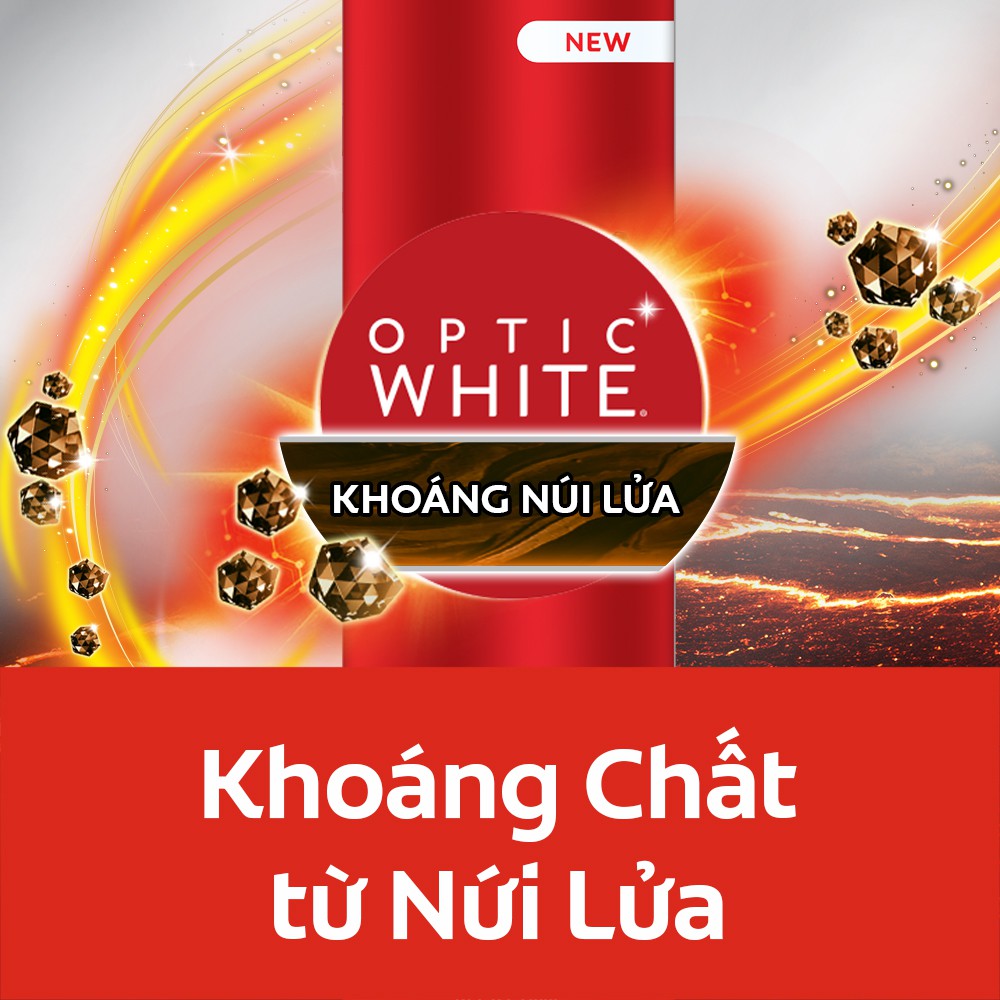 [ 1 Thùng ] 48 Kem đánh răng làm trắng răng Colgate Optic White từ khoáng núi lửa 100g