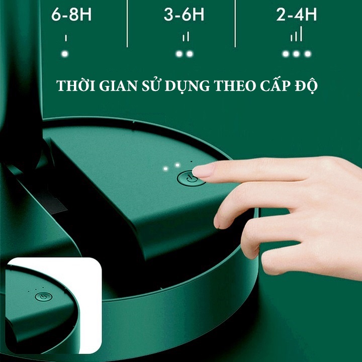 Quạt Tích Điện Super mini, Quạt Tích Điện Để Bàn Gấp Gọn 3 cấp độ, Sử Dụng Liên Tục 4 Tiếng