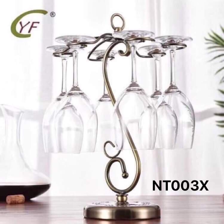 Giá Treo Loại 6 Ly Rượu Vang Màu Xanh Đồng NT003X