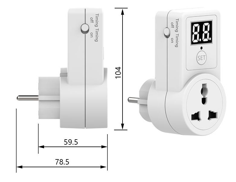 Ổ cắm hẹn giờ Bật/Tắt đếm ngược điện tử AL09-1D (1-9 giờ)