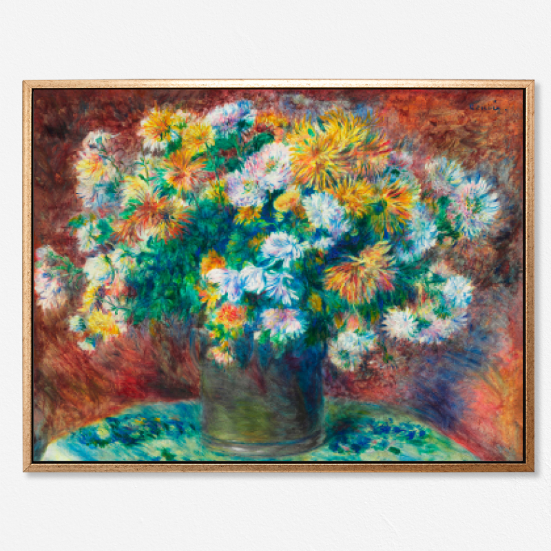 Tranh canvas trang trí treo tường danh hoạ tĩnh vật hoa - Chrysanthemums