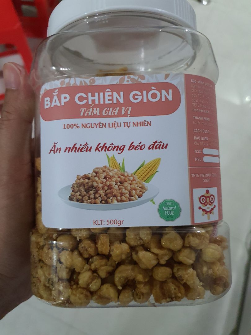 Bắp Chiên Giòn Giòn Phân Phối Bởi TETE Food 500 gram