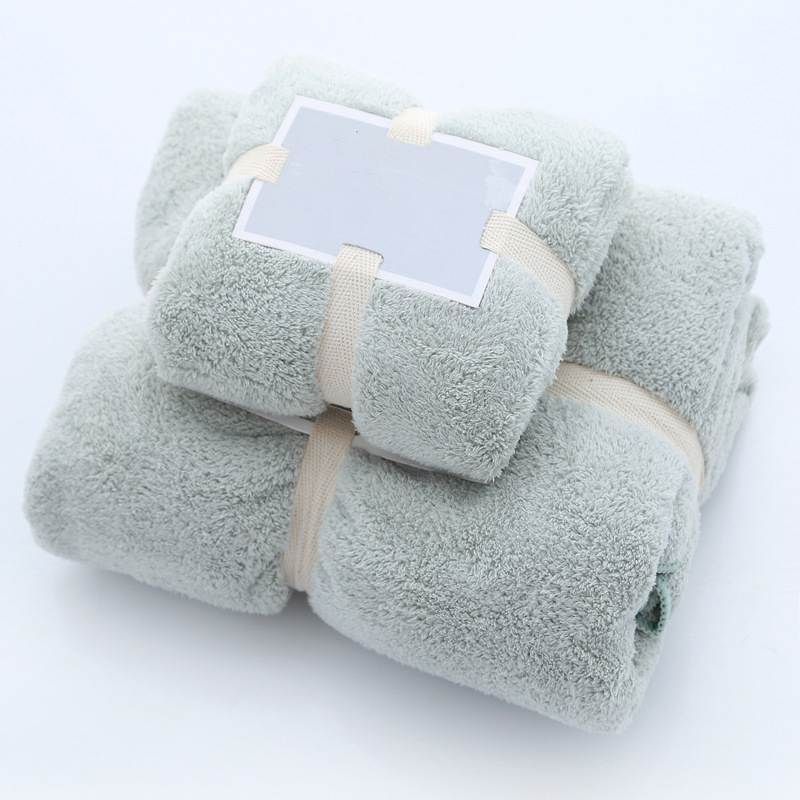 Combo 2 Khăn tắm dày 34x75+70x140,siêu thấm chất liệu 100 cotton 120g+450g 0143