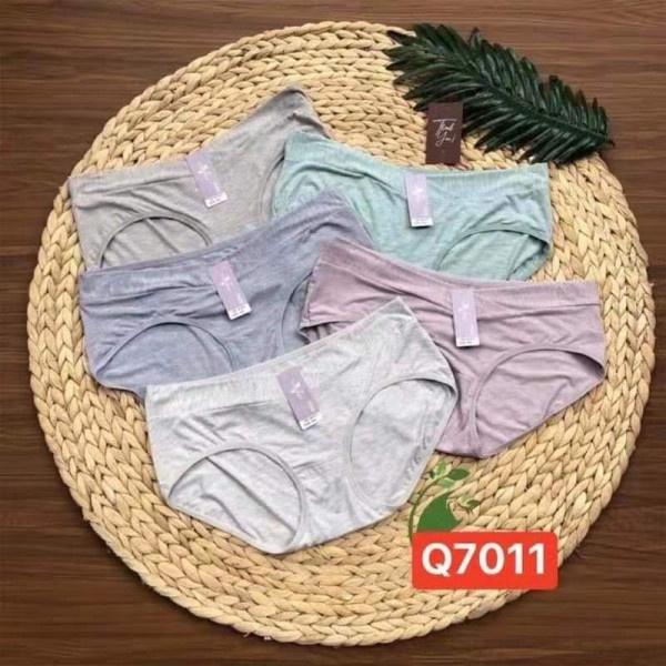 Quần lót bà bầu cạp chéo mùa hè chất cotton đũi kháng khuẩn đồ lót chip bà bầu 2!MAMA V7011