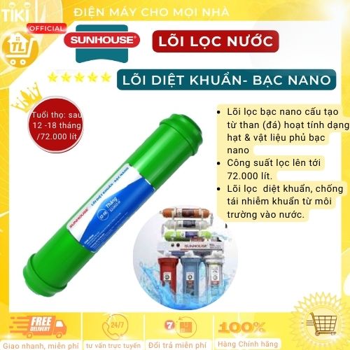 Lõi diệt khuẩn SUNHOUSE Nano Silver-Hàng Chính Hãng