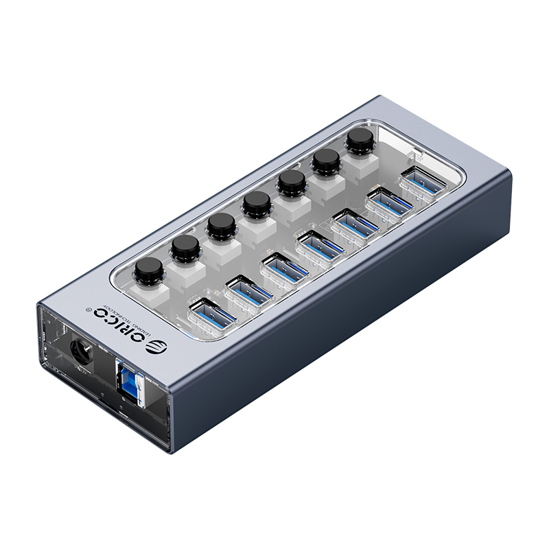 BỘ CHIA USB HUB ORICO AT2U3-7AB-GY Hàng Chính Hãng