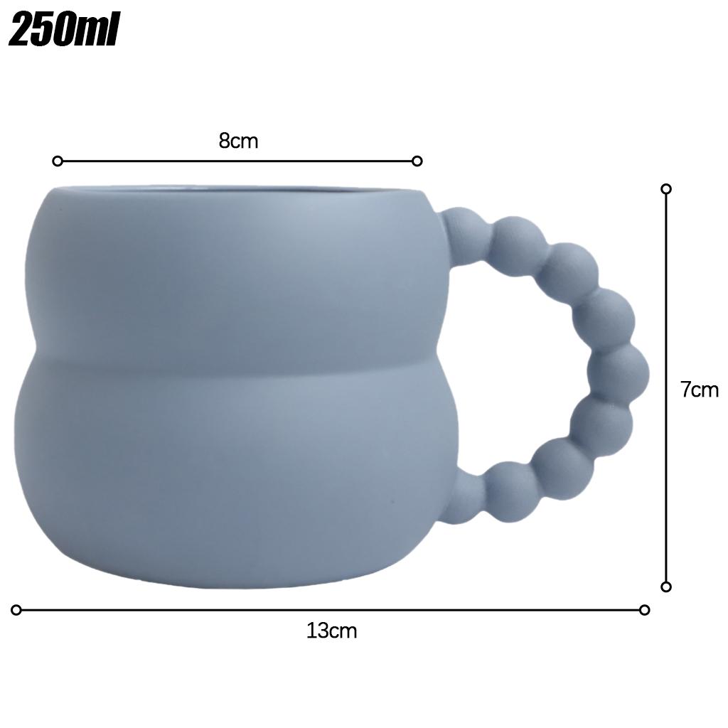 Ceramic Mug Cute Coffee Cup Decor Handmade Tea Cup Blue