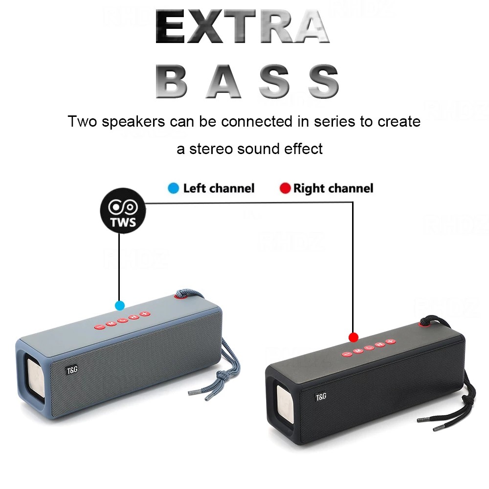 Loa Bluetooth T&G- 271 Âm Thanh Siêu Trầm thiết kế cực đẹp Sản phẩm Bảo hành 12 Tháng-Hàng Chính Hãng