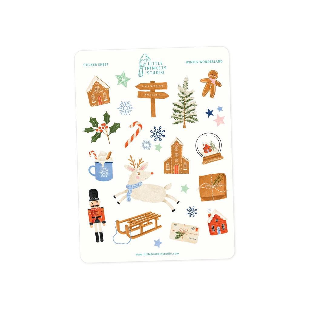 Sticker NOEL Set TUẦN LỘC  Chuyên dán sổ Cute Sticker - Sticker Christmas - Sticker Giáng Sinh - CHƯA CẮT