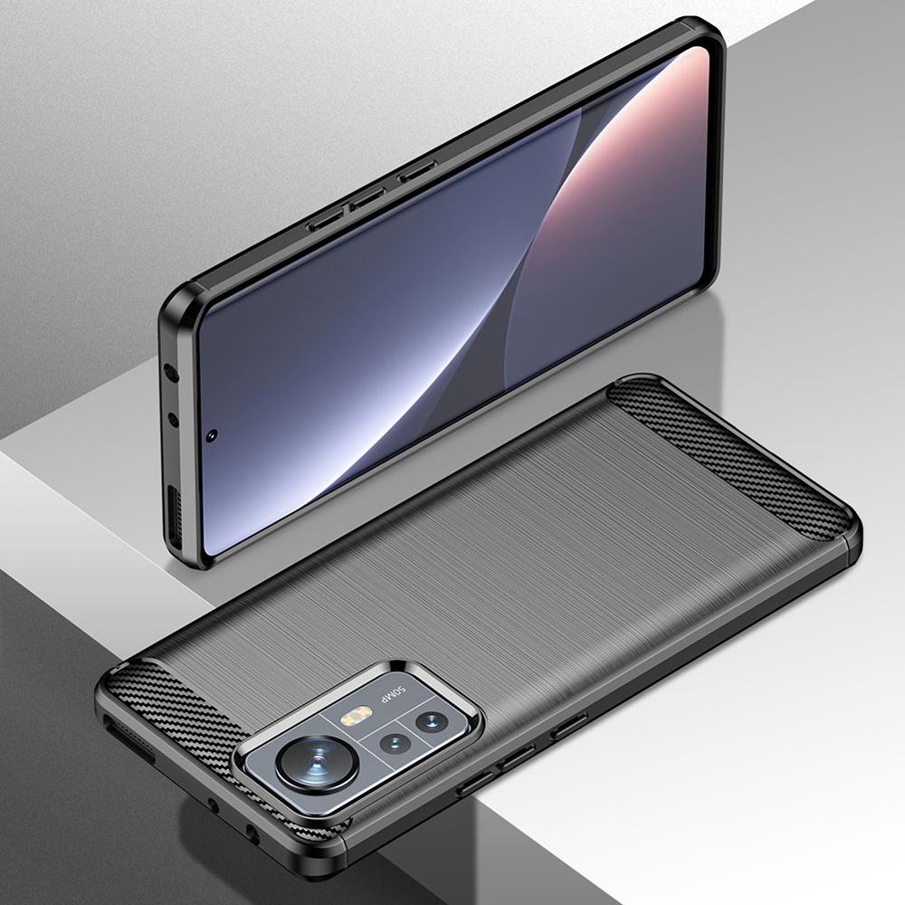 Ốp lưng cho Xiaomi 12 12S Pro silicone mềm Carbone phay xước chống sốc chống vân tay