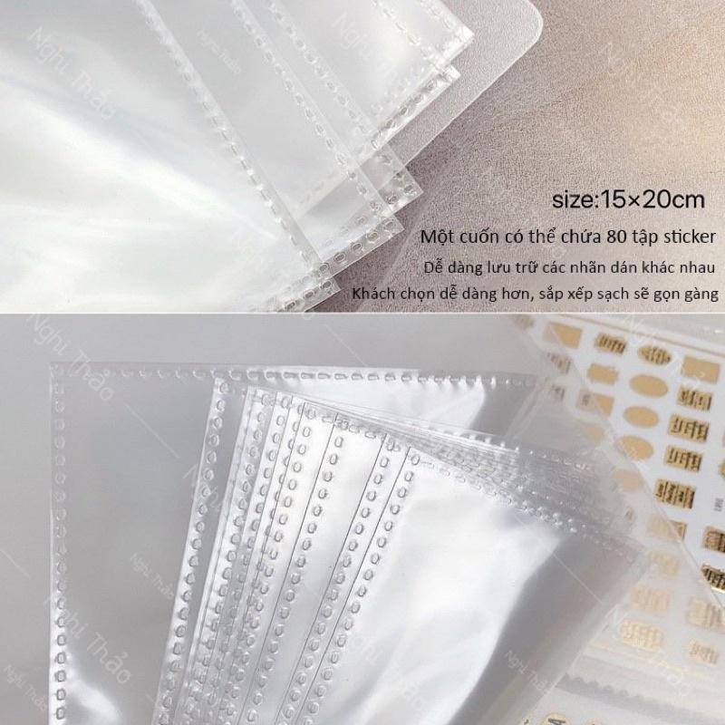 Sổ Đựng sticker ,chứa 80 miếng, abum để hình dán móng