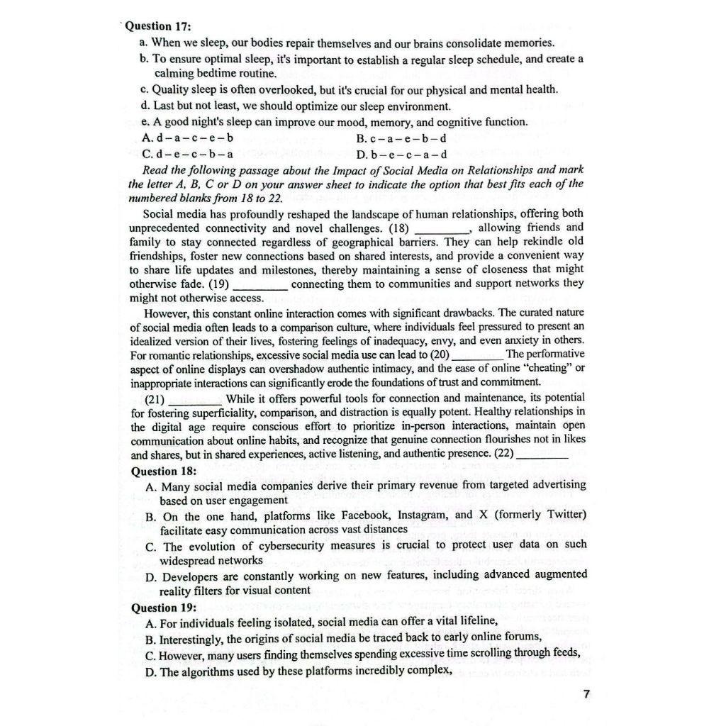 Giải Chi Tiết Bộ Đề Luyện Thi Thử Tốt Nghiệp THPT Môn Tiếng Anh - Theo Cấu Trúc Đề Thi Mới 2025 - HA