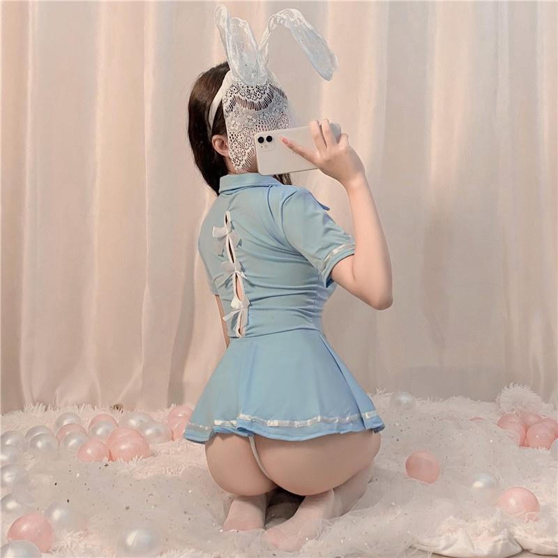Váy ngủ hóa trang bé thỏ ngọc xanh dễ thương cosplay thỏ bunny xẻ ngực sexy đáng yêu / không kèm tai thỏ BIKI HOUSE N730