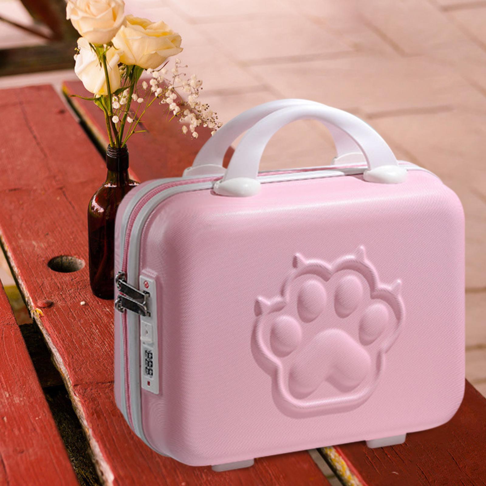 14 inch Small Suitcase Case with Handle Password Lock Mini for Business Black
