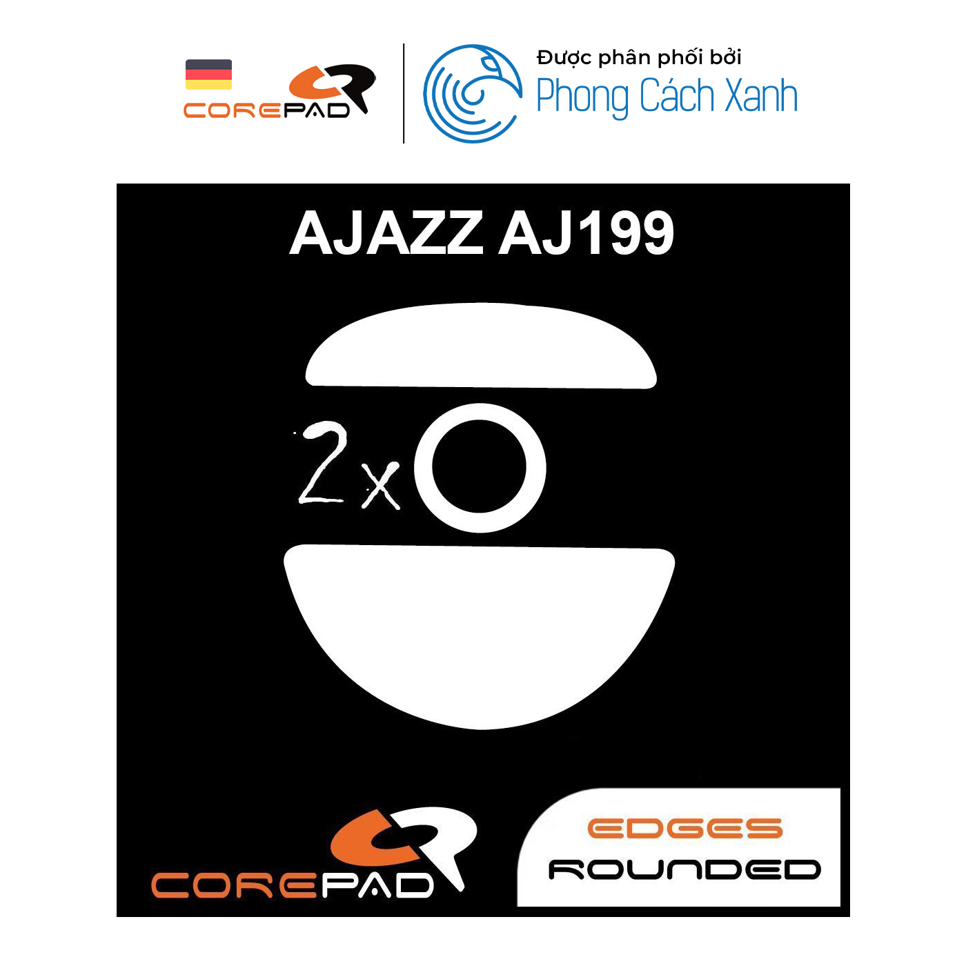 Feet chuột PTFE Corepad Skatez PRO Ajazz AJ199 (2 bộ) - Hàng Chính Hãng