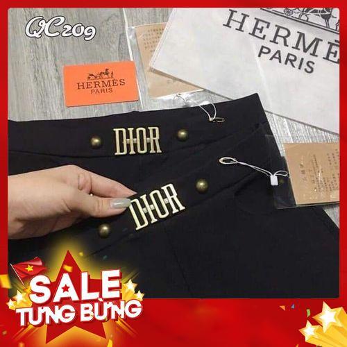 Quần nữ quần leggin cạp cao có thêu chứ mặt chước chất liệu cotton có dán 4 chiều thoáng mát xưởng may giá sỉ