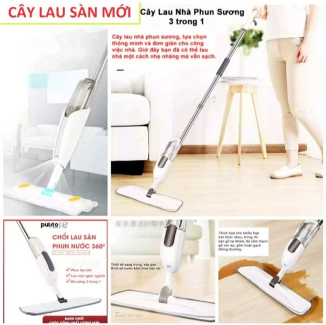 CÂY CHỔI LAU NHÀ PHUN SƯƠNG THẾ HỆ MỚI CHO MỌI GIA ĐÌNH