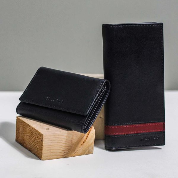 Cặp ví da thật HEYDAY2 (LC55L119) & HEART3 (LC56L119) Handcrafted Wallet Black_HAVIAS