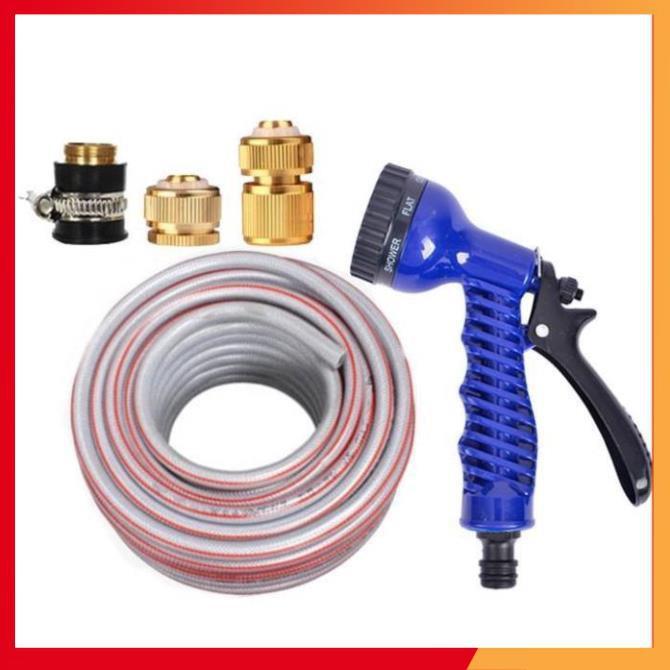 Bộ dây tăng áp 3 lần vòi xịt nước rửa xe, tưới cây loại 3-5m 206843