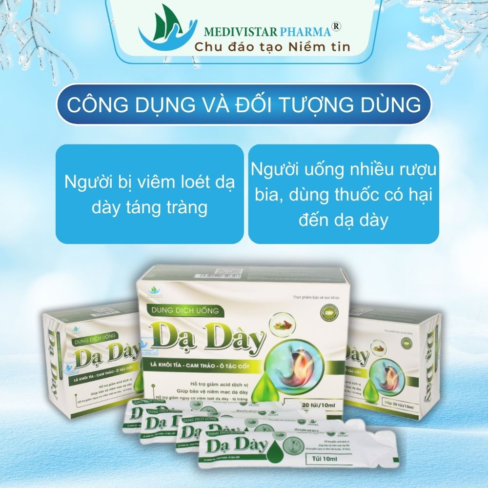 Thực phẩm chức năng Dung Dịch Uống Dạ Dày Western làm từ thảo dược tự nhiên, hộp 20 túi x 10ml
