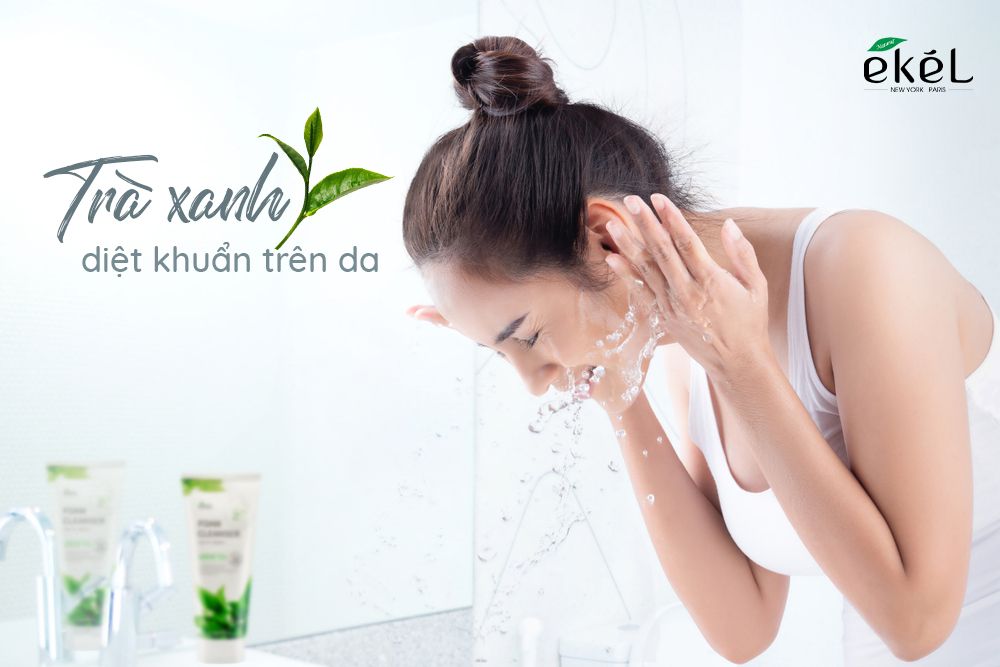 Sữa rửa mặt trà xanh EKEL Green Tea Foam Cleanser