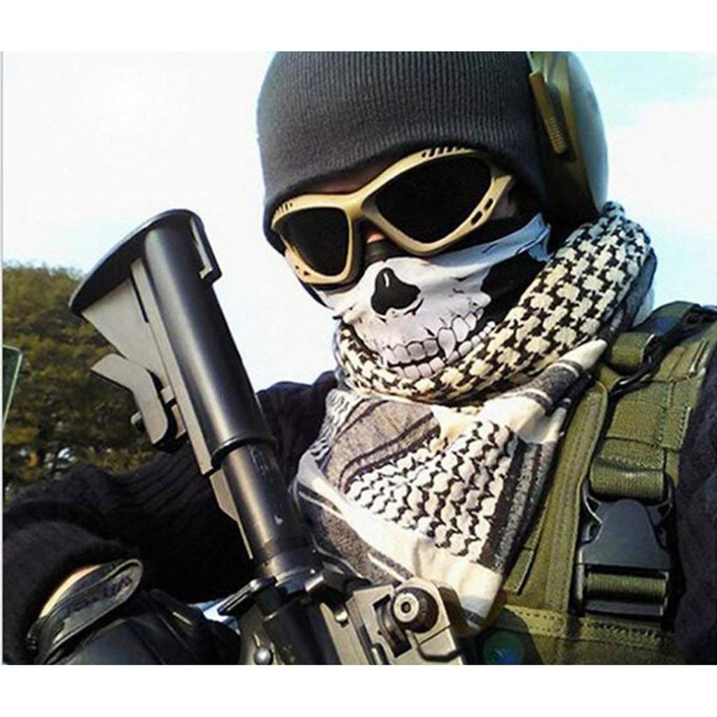 Combo Khăn Đa Năng  + Găng Tay Chiến Thuật Hở Ngón