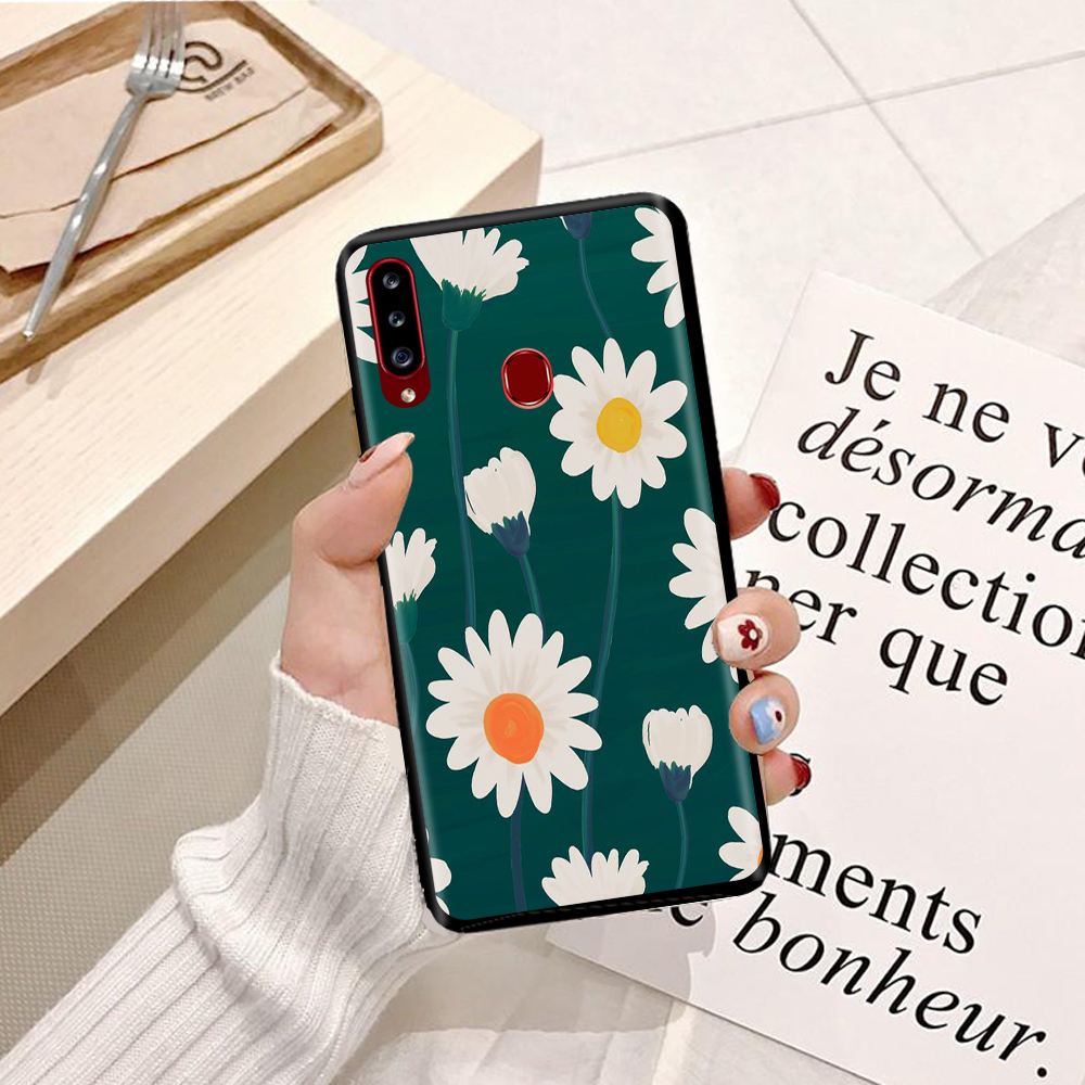 Ốp lưng điện thoại SamSung A20S viền silicon dẻo TPU  hình Hoa Cảnh