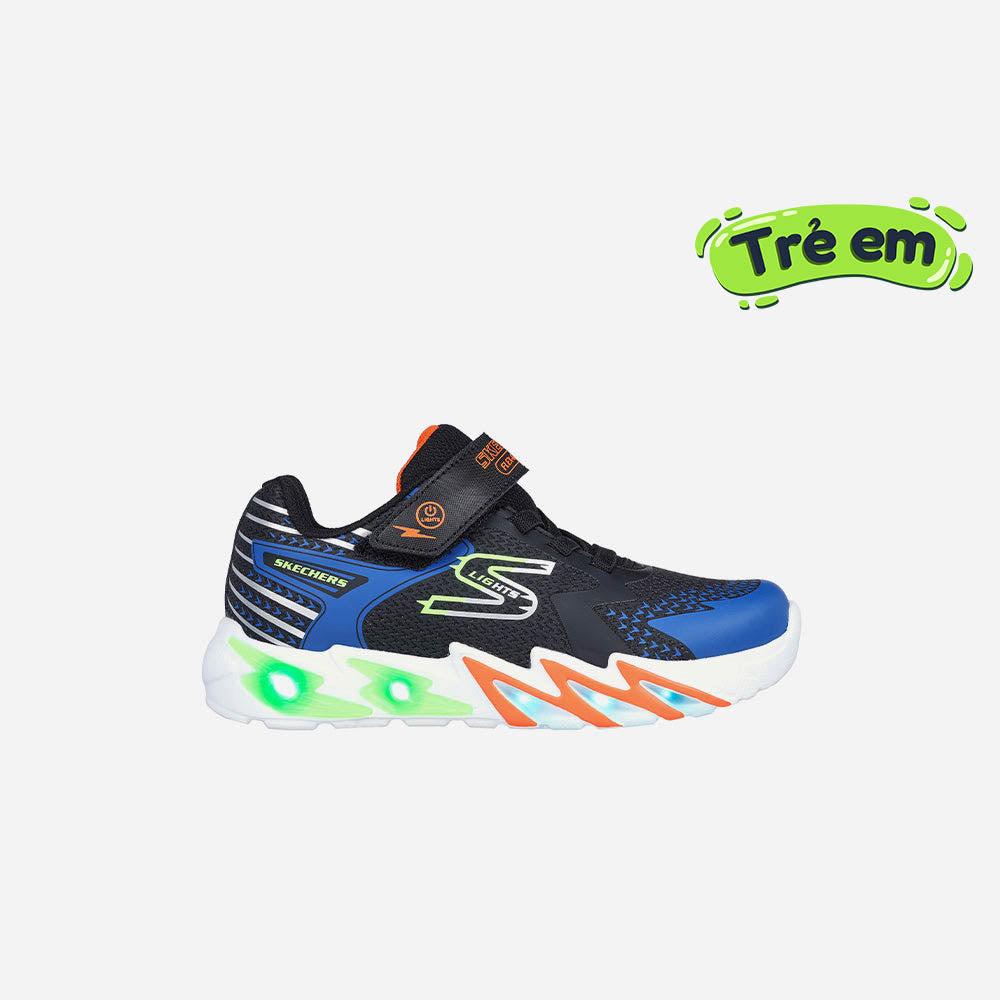 Giày sneaker bé trai Skechers Flex Glow Bolt - 400138L-BKBL