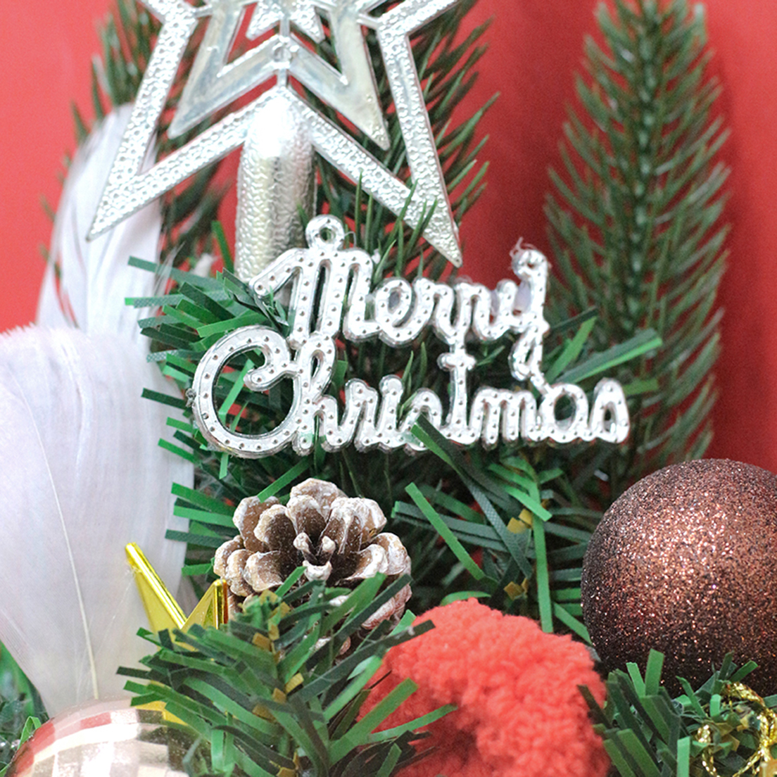 Cây Thông Noel Hàn Quốc THQ17 Chim cú 40cm Cây Thông Vintage Trang Trí Giáng Sinh