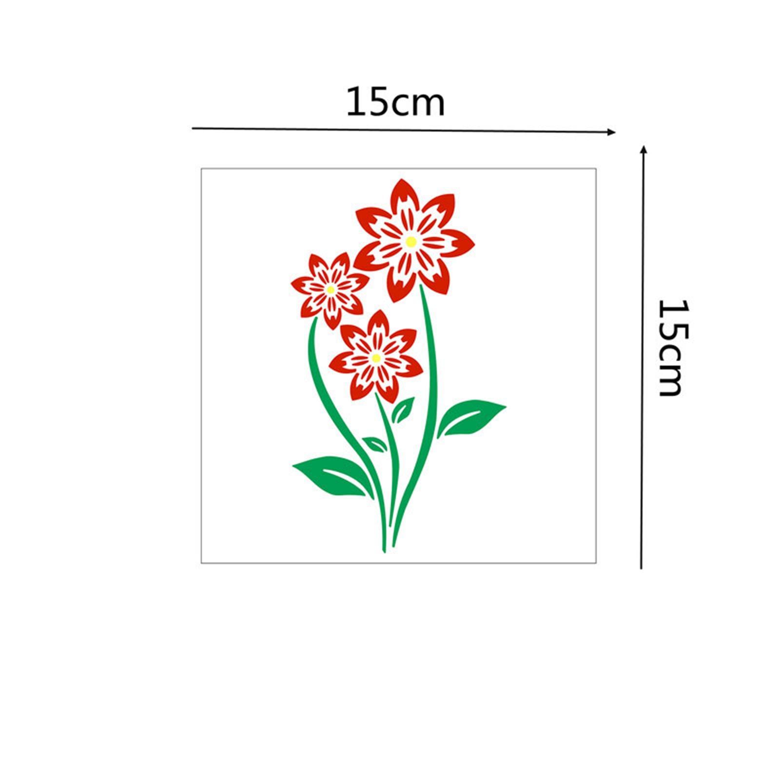 20Pcs Flower Painting Stencils DIY Durable Art Crafts for Tile Floor