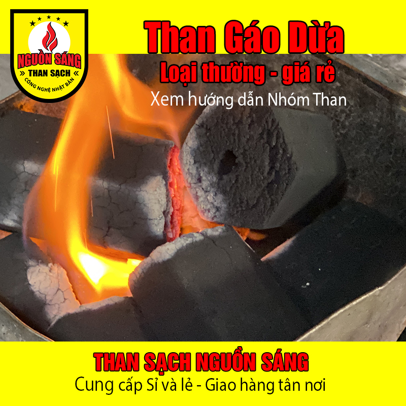 Thùng 10Kg - Than Gáo Dừa giá rẻ - Không khói
