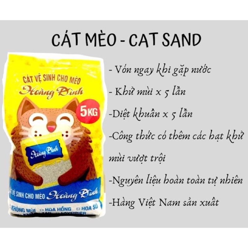 Cát vệ sinh cho mèo giá rẻ Hoàng Đình 5KG