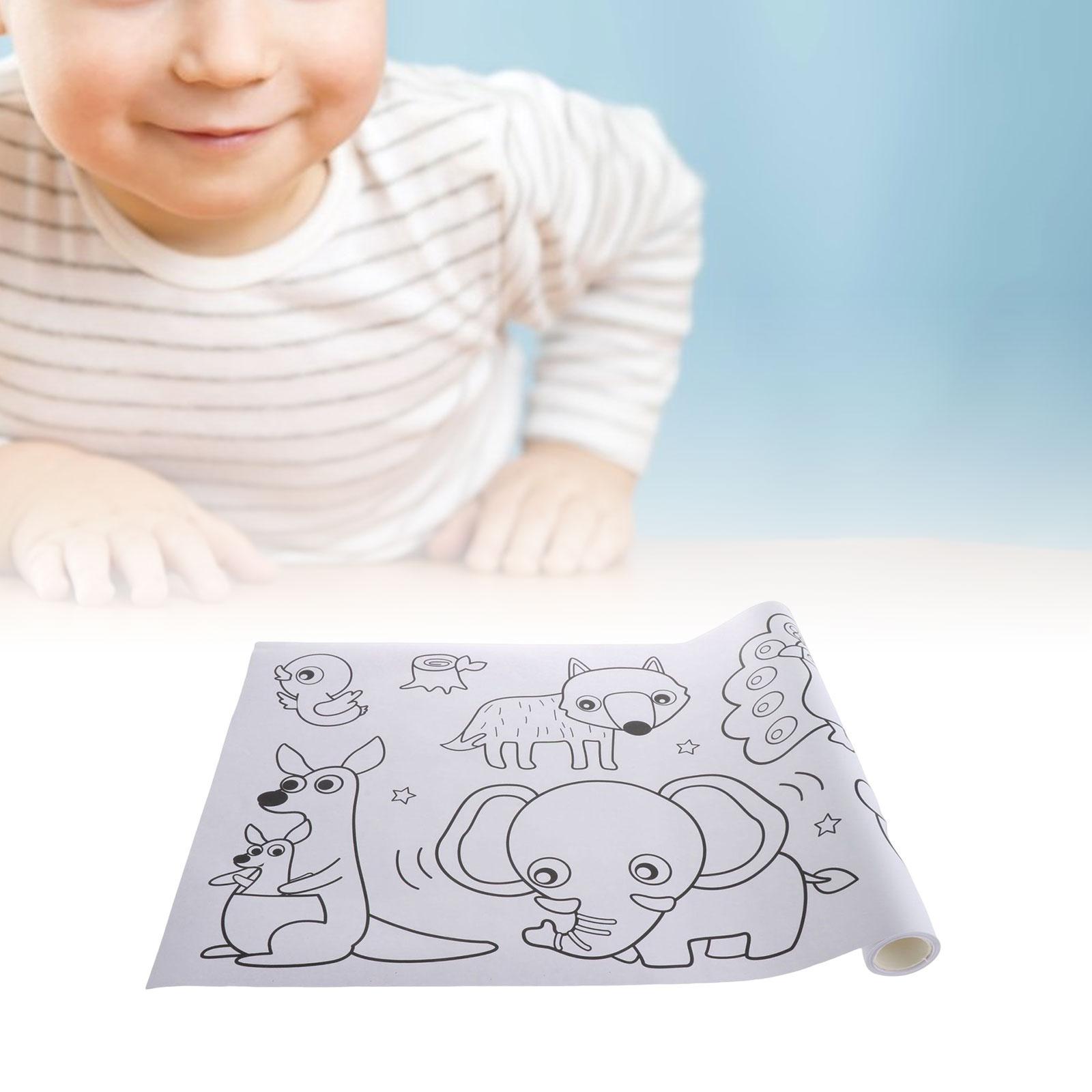 Art Paper Roll Sticky Wall Coloring Stickers Birthday Gift Coloring Posters for Party