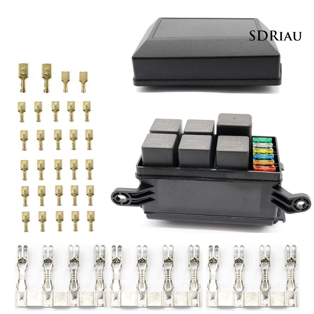 Hộp Cầu Chì 6 Chiều 12v Cho Xe Hơi